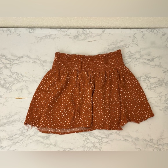 Forever 21 Dresses & Skirts - Forever 21 Size M Floral Print Pull On Waist Short Ruffle Mini Skirt Raw Hem​